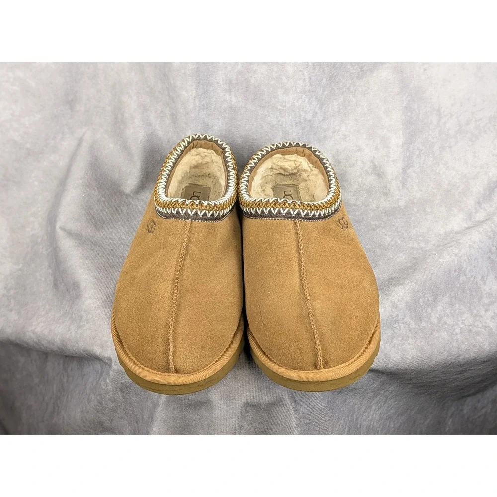 UGG Tasman Chestnut Suede Sheepskin Slippers Mens 8‎ 5950 Brown Slip On Shoes